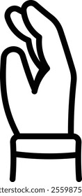 Promise Gesture Icon.  Hand Gesture Vector Icon