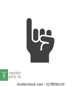 Promise glyph icon. Simple solid style. Finger, gesture, little, communication concept. Black and white symbol. Vector illustration isolated on white background. EPS 10