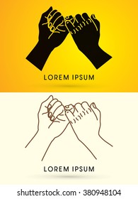 Promise hand graphic vector.