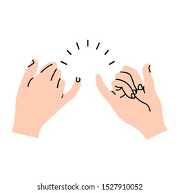 promise hands gesturing minimal vector