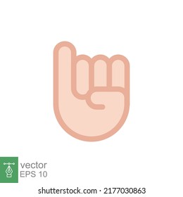 Promise icon. Simple flat, filled outline style. Finger, gesture, little, communication concept. Color symbol. Vector illustration isolated on white background. EPS 10