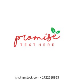 Promise Lettering Vector, Promise Logo