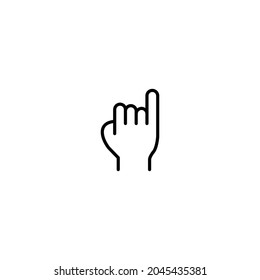 Promise line icon. Simple outline style. Finger, gesture, little, communication concept. Black and white symbol. Vector illustration isolated on white background. EPS 10