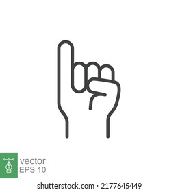 Promise line icon. Simple outline style. Finger, gesture, little, communication concept. Black and white symbol. Vector illustration isolated on white background. EPS 10