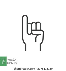 Promise line icon. Simple outline style. Finger, gesture, little, communication concept. Black and white symbol. Vector illustration isolated on white background. EPS 10