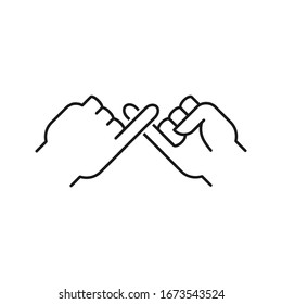 Promise Line Icon Vector Illustration Trendy Design