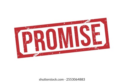 Projeto de vetor de carimbo vermelho PROMISE.