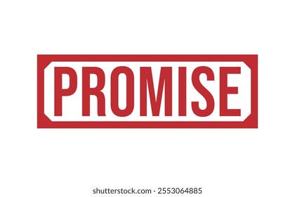 PROMISE red rubber stamp vector design.