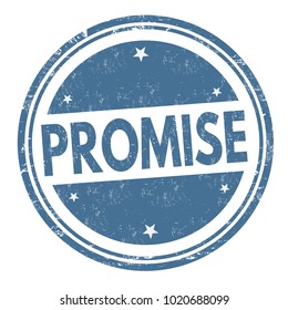 Promise Sign Or Stamp On White Background, Vector Illustration