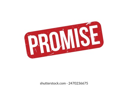 Promise Stamp. Red Promise Rubber grunge Stamp