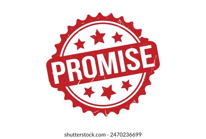 Promise Stamp. Red Promise Rubber grunge Stamp