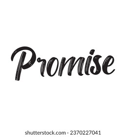 promise text on white background.