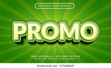 promo 3d editable text effect template