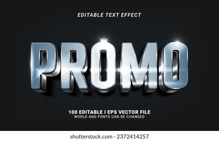 promo 3d style text effect graphic style