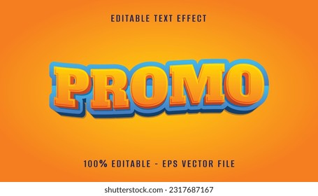 promo 3d text effect design	