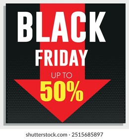 Promo background for Black Friday. Modern banner with lettering sale. Design template for Black Friday sale, advertising. Black Friday sale banner layout design vector illustration
