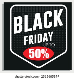 Promo background for Black Friday. Modern banner with lettering sale. Design template for Black Friday sale, advertising. Black Friday sale banner layout design vector illustration
