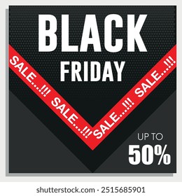 Promo background for Black Friday. Modern banner with lettering sale. Design template for Black Friday sale, advertising. Black Friday sale banner layout design vector illustration
