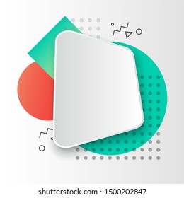 Promo badge and banner for offer, promotion, advertising, scroll, price tag, sticker, poster. Modern geometric sale badge for your graphic and web design