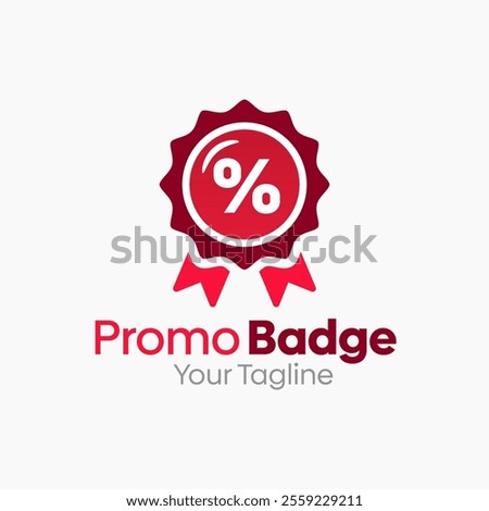 Promo Badge Logo Design Template. Good for Business, Agency, Community and Organization.