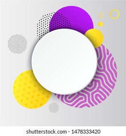 Promo badge for offer, promotion, advertising, scroll, price tag, sticker, poster. Modern geometric sale banner for your graphic and web design