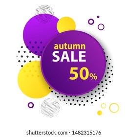 Promo badge for offer, promotion, advertising, scroll, price tag, sticker, poster. Modern geometric sale banner for your graphic and web design