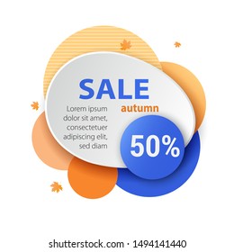 Promo badge for offer, promotion, advertising, scroll, price tag, sticker, poster. Modern geometric sale banner for your graphic and web design
