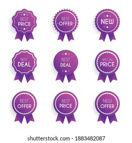 Promo badges set. Online shopping promo sale badges. vector illustration