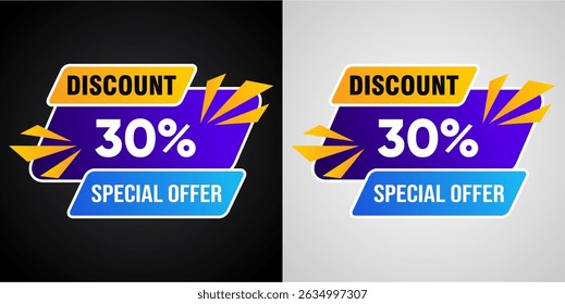 Anuncio promocional con 30% de descuento – Diseño de descuento para comercio electrónico