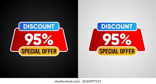 Promo Banner with 95% Off – E-commerce Discount Design