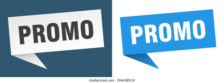 promo banner sign. promo speech bubble label set