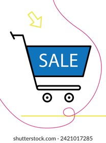 Promo banner template. Special sale offer. Vector illustration, background