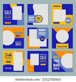 Promo banners. Ads templates square from banners with place for text