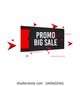 Promo Big Sale banner for black Friday campaign. Set of trendy banner with flat color and geometric shape. Space for text.