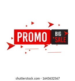 Promo Big Sale banner for black Friday campaign. Set of trendy banner with flat color and geometric shape. Space for text.