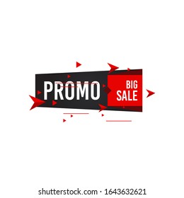 Promo Big Sale banner for black Friday campaign. Set of trendy banner with flat color and geometric shape. Space for text.