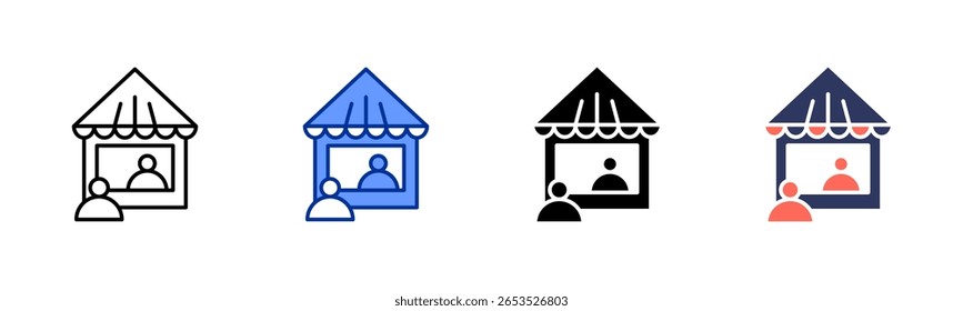 Promo Booth icon sheet multiple style collection