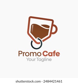 Diseño de Plantilla de Vector con logotipo de café. Bueno para los negocios, la puesta en marcha, la agencia y la Organización