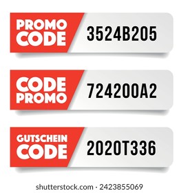 Promo code in 3 languages