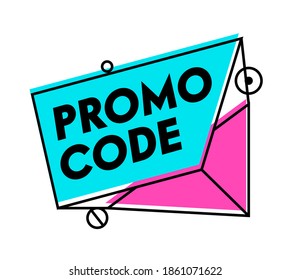 Promo Code Advertising, Special Offer E-Commerce. Certificate Template Design, Gift Voucher or Coupon with Discount Offer Graphic Design Element with Promotional Code. Linear Vector Illustration