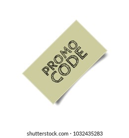 Promo Code Card. Discount On The Banner. Discount Icon.  