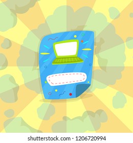 Promo code. Concept promotions. Flyers Cartoon Vector.
