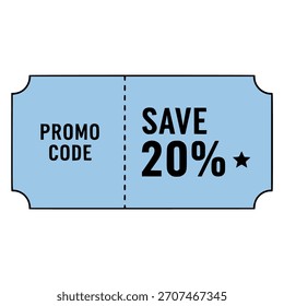 código promocional cupom desconto venda cor plana vetor ilustração modelo design