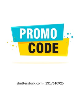 Promo Code, Coupon Code. Flat Vector Set Design Illustration On White Background.