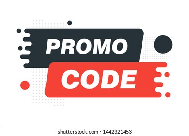Promo code, coupon code. Flat vector set design illustration on white background.
