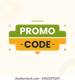 promo code, coupon code flat vector design illustration