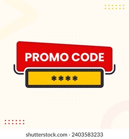 promo code, coupon code flat vector design