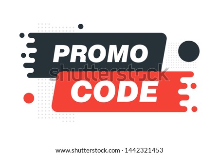 Promo code, coupon code. Flat vector set design illustration on white background.