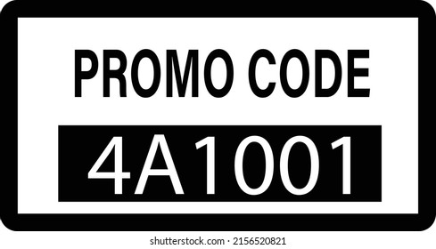 Promo code icon on white background. coupon code sign. flat style.