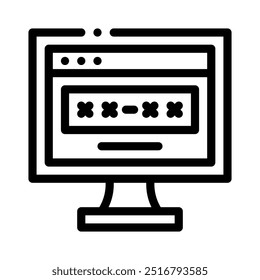 Icono de código promocional con contorno de estilo